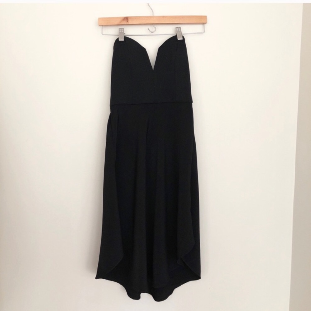 Chalk Hook Strapless Black Dress Size 0 - Picture 2 of 6